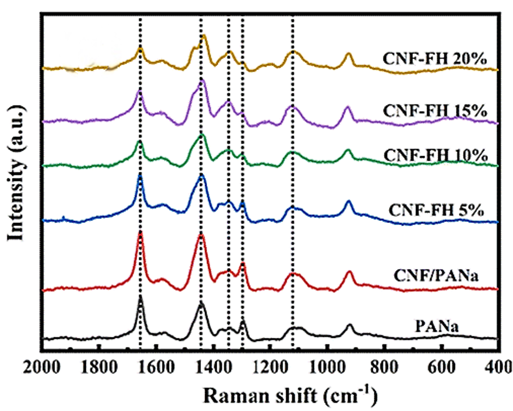 CNF-based hydrogel electrolyte Raman spectra