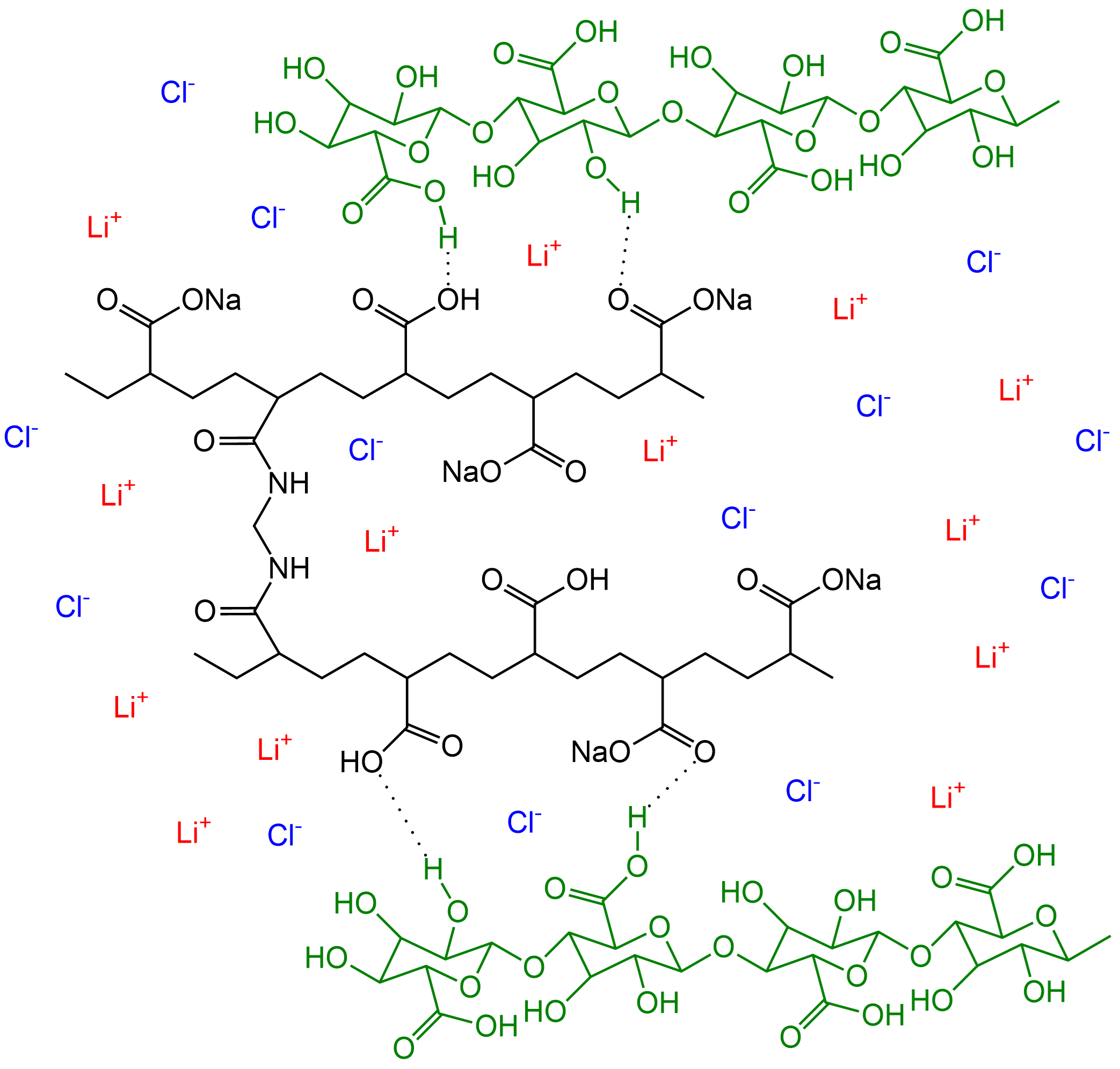 Hydrogel electrolyte structure