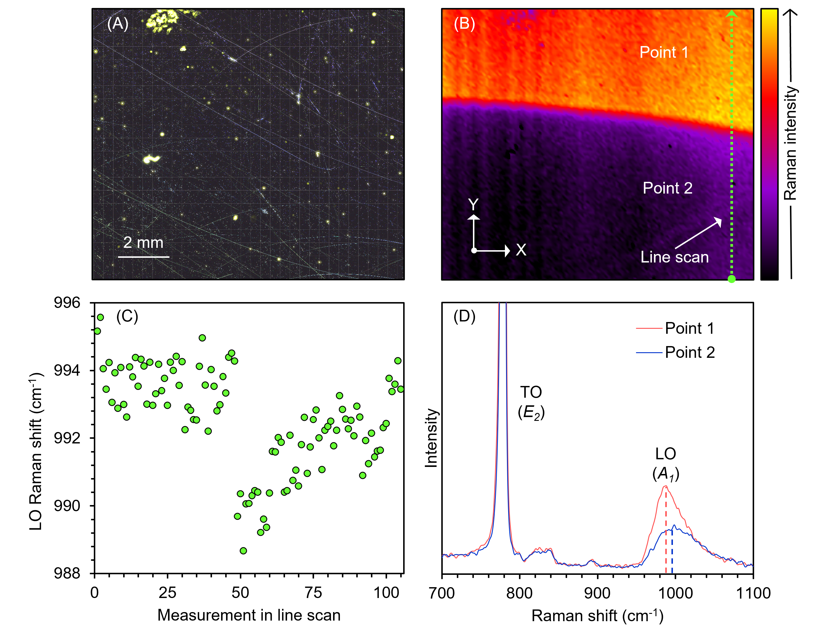 Raman imaging of SiC dopant concentration